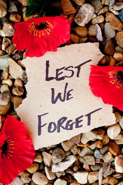 Lest We - Anzac - Remembrance Forget — Stockfoto