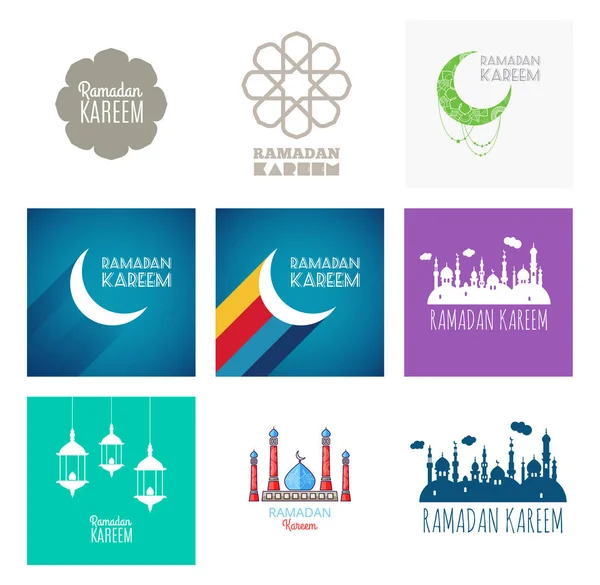 Ramadan kareem, Grußkarten — Stockvektor