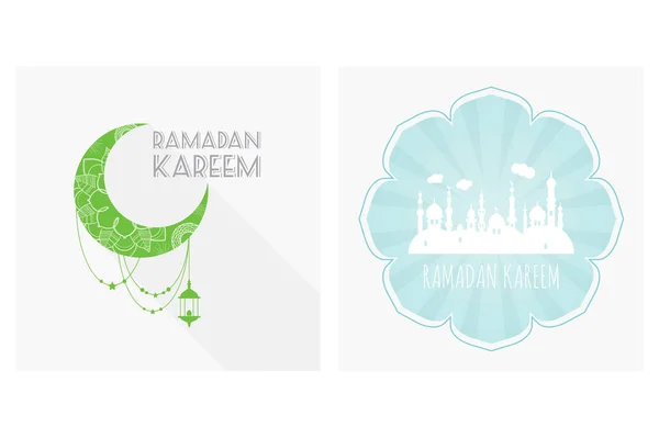 Ramadã Kareem, cartões de felicitações — Vetor de Stock