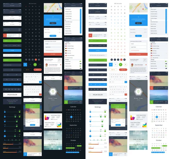 Modèle d'interface graphique pour téléphone — Image vectorielle