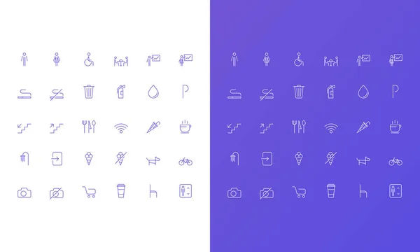 Conjunto Varios Iconos Para Servicio — Vector de stock