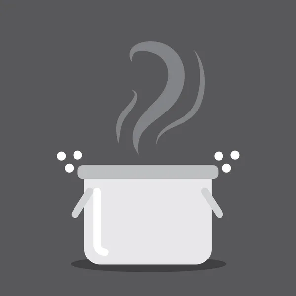 요리 냄비 증기 — 스톡 벡터