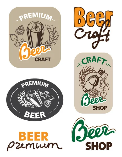 Set icono cerveza — Archivo Imágenes Vectoriales