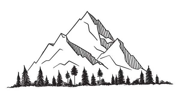 Montaña vectorial con textura — Archivo Imágenes Vectoriales