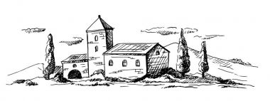 Dağlar manzara kroki