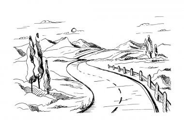 Dağ yolu kroki