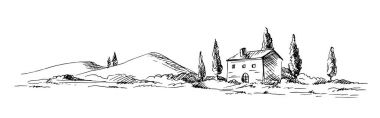 Kırsal sketch vektör