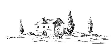 Kırsal sketch vektör