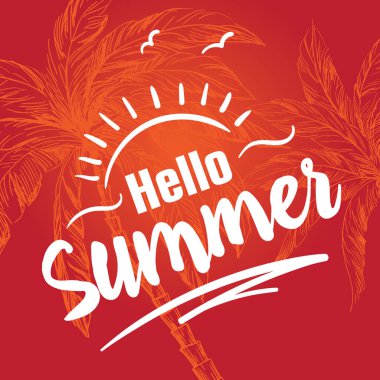 Kompozisyon yazı fırça. İfade Merhaba yaz.