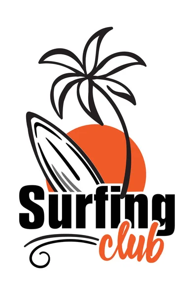 Surfing koncepcja koszula lub logo, pieczęć wydruku,. — Wektor stockowy