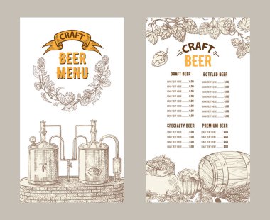 Bira Restoran broşür vektör