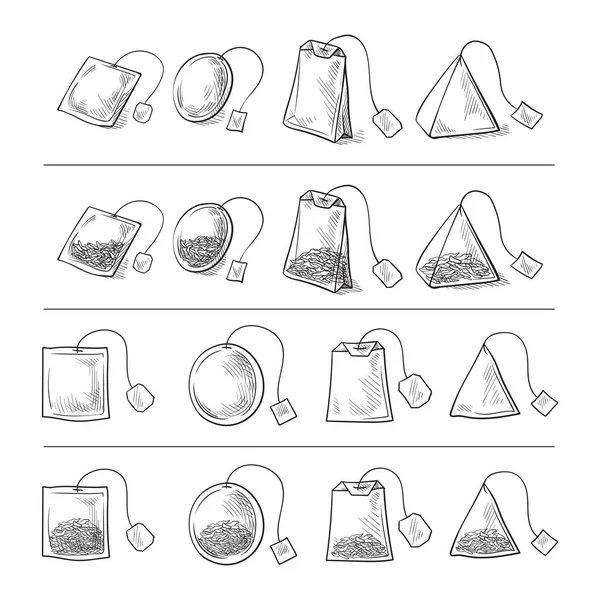 茶袋一套 — 图库矢量图片