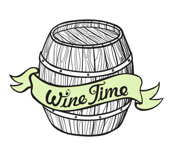 Векторний ескіз винограду, келих для вина для дизайну — стоковий вектор