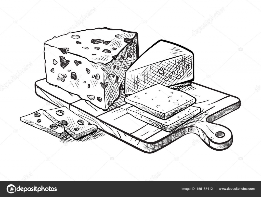 Fromagerie De Divers Types Densemble De Fromage De Dessins