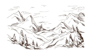 kırsal manzara vektör