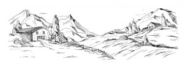 kırsal manzara vektör