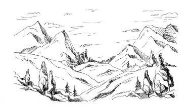 kırsal manzara vektör