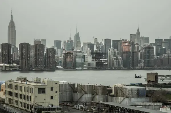 Vista del horizonte del distrito de Brooklyn — Foto de Stock
