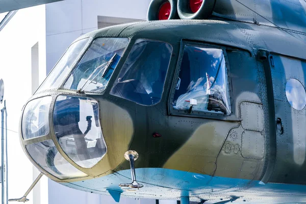 Helicopter cockpit outside wiev — Stock Photo, Image