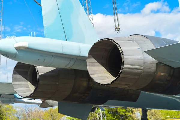 Turbine of airplane, closeup — Stock Photo, Image