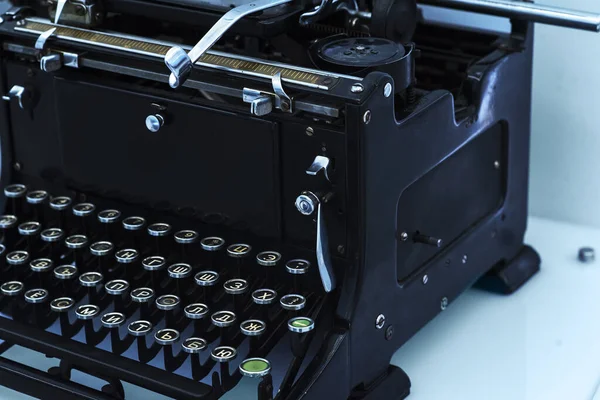 Close Photo Antique Typewriter Keys Shallow Focus — Stock Photo, Image