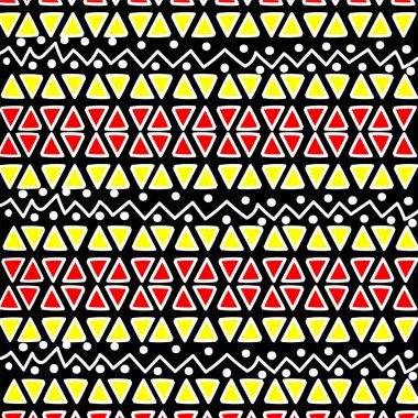  geometrik etnik desen üçgen ile