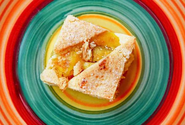 과일 케이크 색 접시 — 스톡 사진