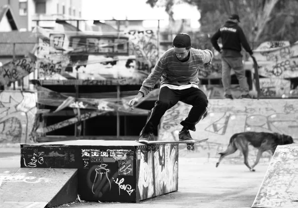 Truque deslizante de patins — Fotografia de Stock