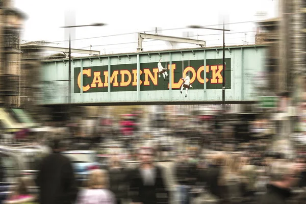 Camden lock bridge and motion blur