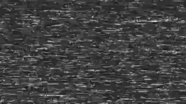 古いVhsビデオテープグリッチノイズ静的フリッカー アナログヴィンテージテレビ信号 — ストック動画