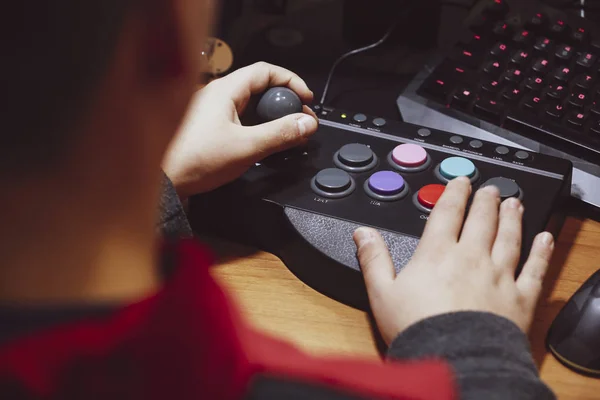 Play with arcade pads to vintage video games — ストック写真