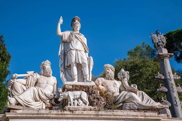 De fontein van de Godin Rome — Stockfoto