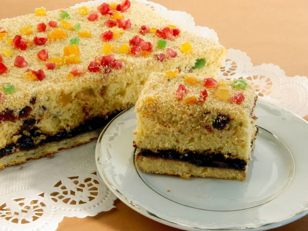 Şekerli tatlı olarak lezzetli kek — Stok fotoğraf