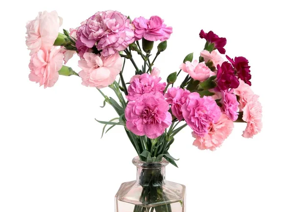 多色のカーネーションの花束をクローズ アップ — ストック写真