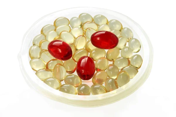 Pillole Capsule Multicolore Come Medicinali — Foto Stock