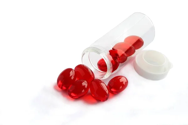 Красные Таблетки Лечения — стоковое фото