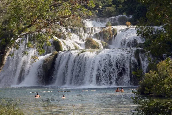 Corsi Acqua Sul Fiume Krka Croathia — Foto Stock