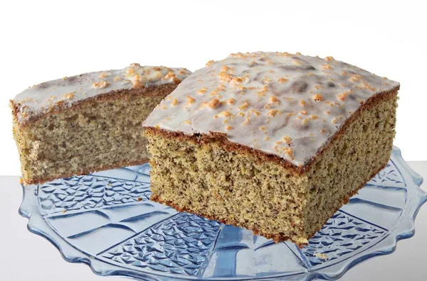 Hausgemachter Keks Kuchen Mit Schokolade Und Zuckerguss — Stockfoto