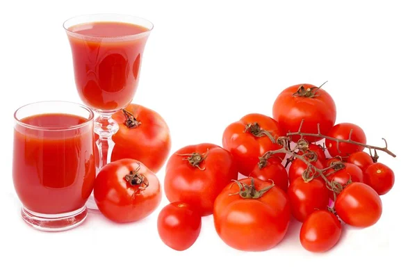 Czerwony Smaczne Soczyste Pomidory — Zdjęcie stockowe