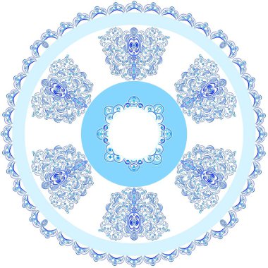 Masa örtüsü için desen olarak çok renkli besteleri