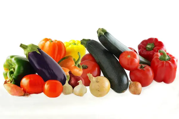 Πολύχρωμα Νόστιμα Λαχανικά Για Γεύματα Μαγειρικής — Φωτογραφία Αρχείου