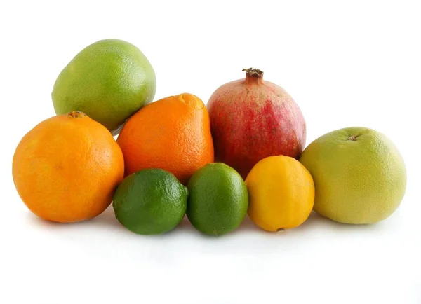 Várias Frutas Tropicais Como Alimentos Saudáveis Deliciosos — Fotografia de Stock
