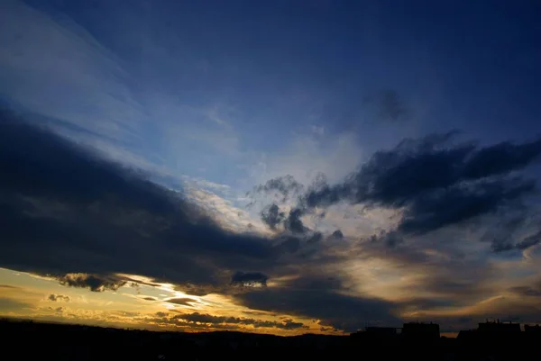 Мальовничий Пейзаж Неба Заходу Сонця — стокове фото