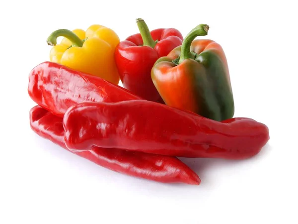 Pimientos Rojos Amarillos Verdes Como Sabrosa Verdura — Foto de Stock