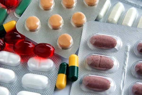 Multicolore Vari Farmaci Salute — Foto Stock