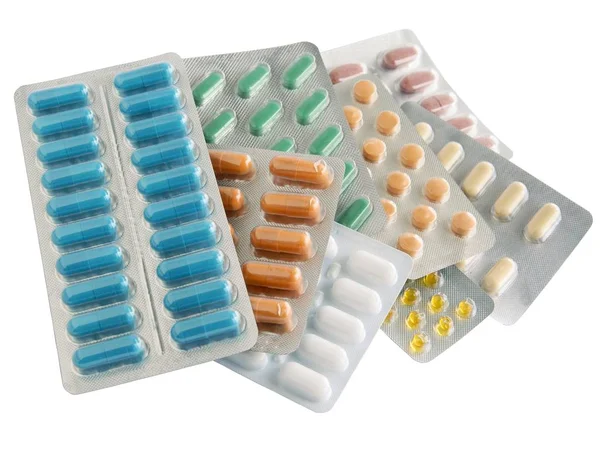 Varios Medicamentos Multicolores Para Salud — Foto de Stock