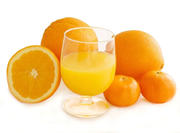 Апельсины Мандарины Вкусный Свежий Сок — стоковое фото