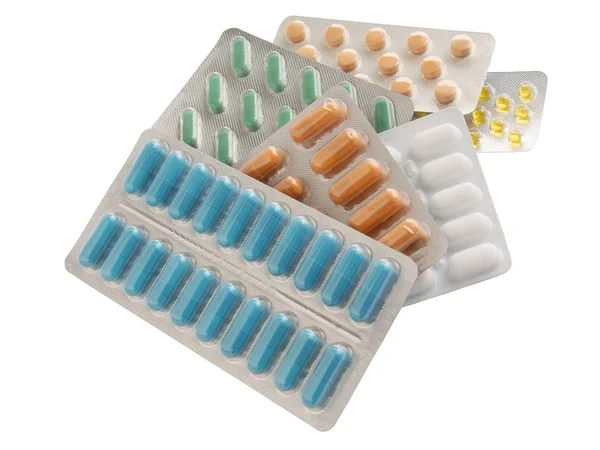 Pílulas Multicoloridas Cápsulas Como Medicamentos — Fotografia de Stock