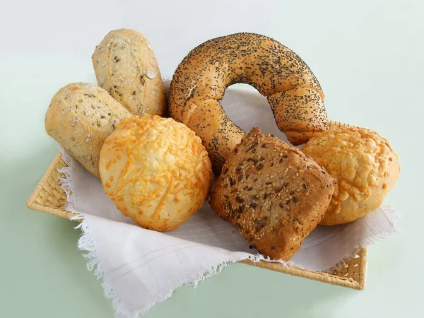 Very Tasty Rolls Various Seeds Close — Stock Photo, Image