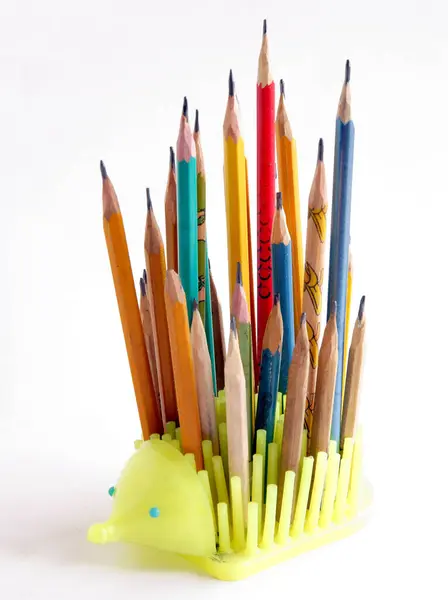 Various Tools Drawing Pupils Close — Stock Photo, Image